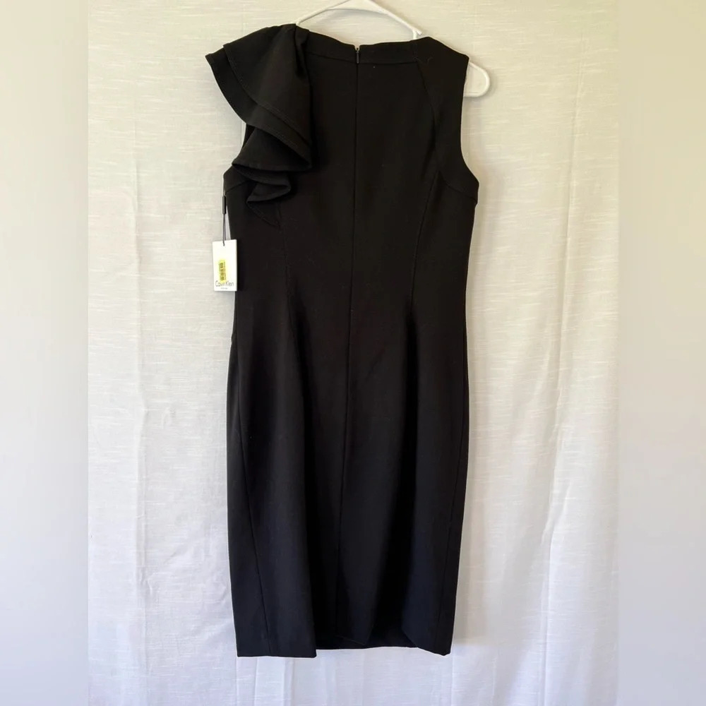 Calvin Klein Black Sheath Dress Size 6 - Picture 5 of 9
